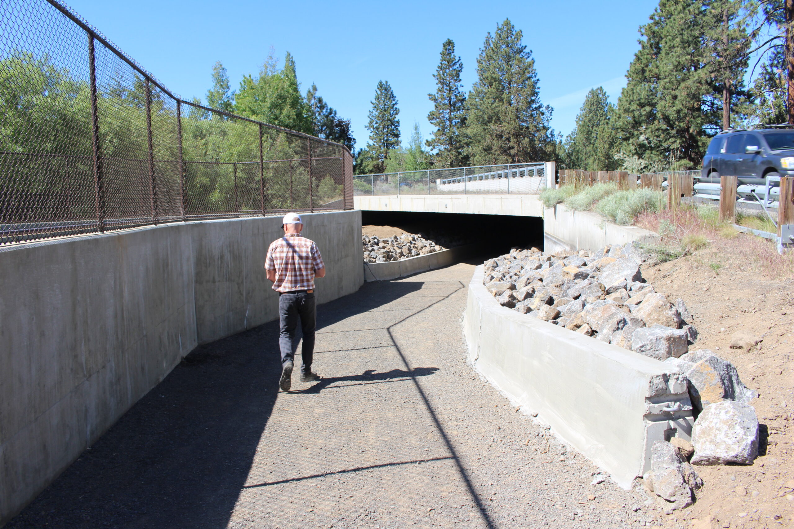 Trail undercrossing at Brookswood