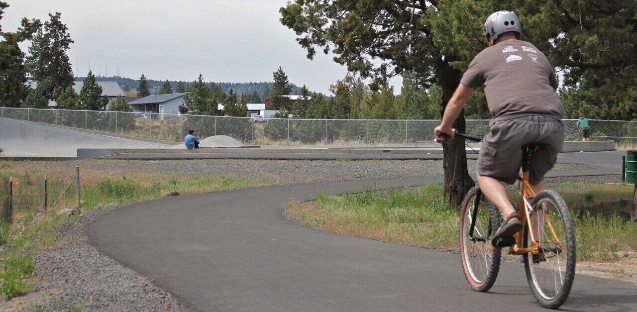 bike rider on coyner trail