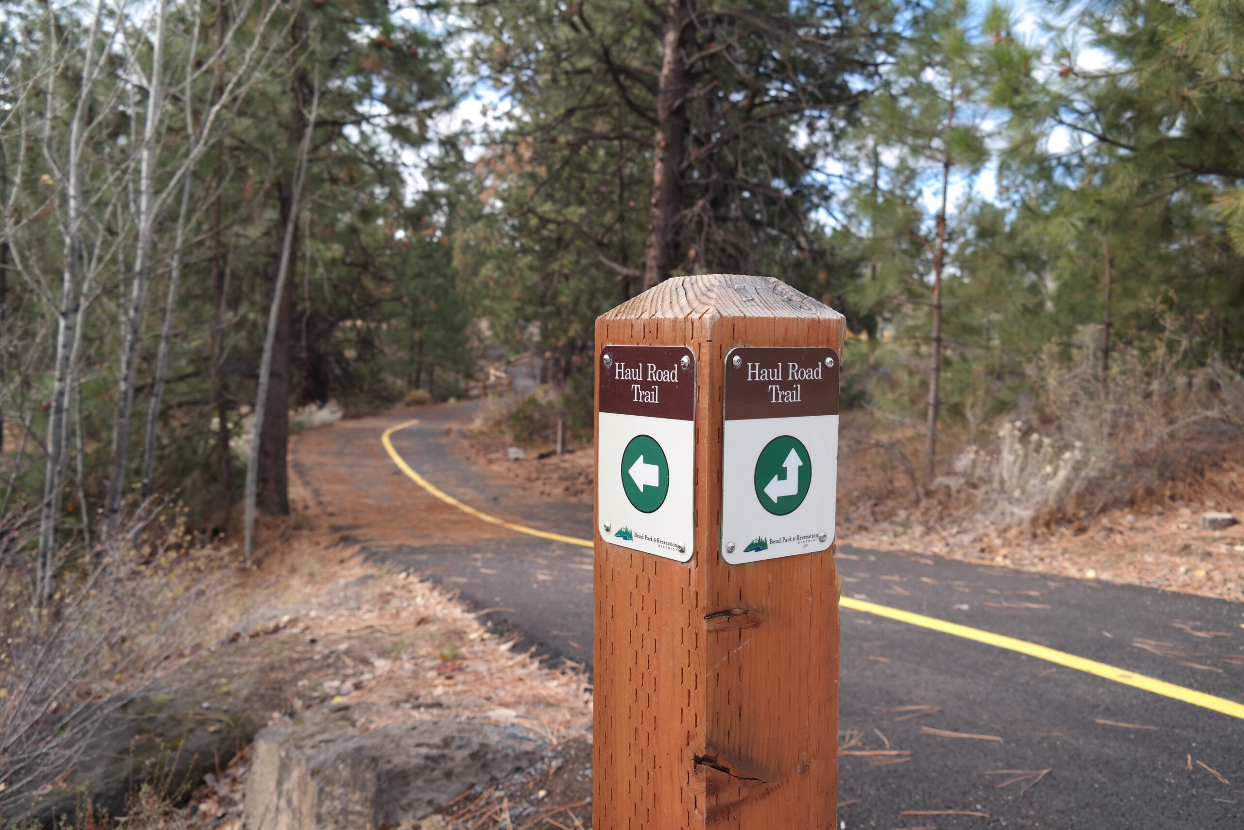 the haul road trail sign