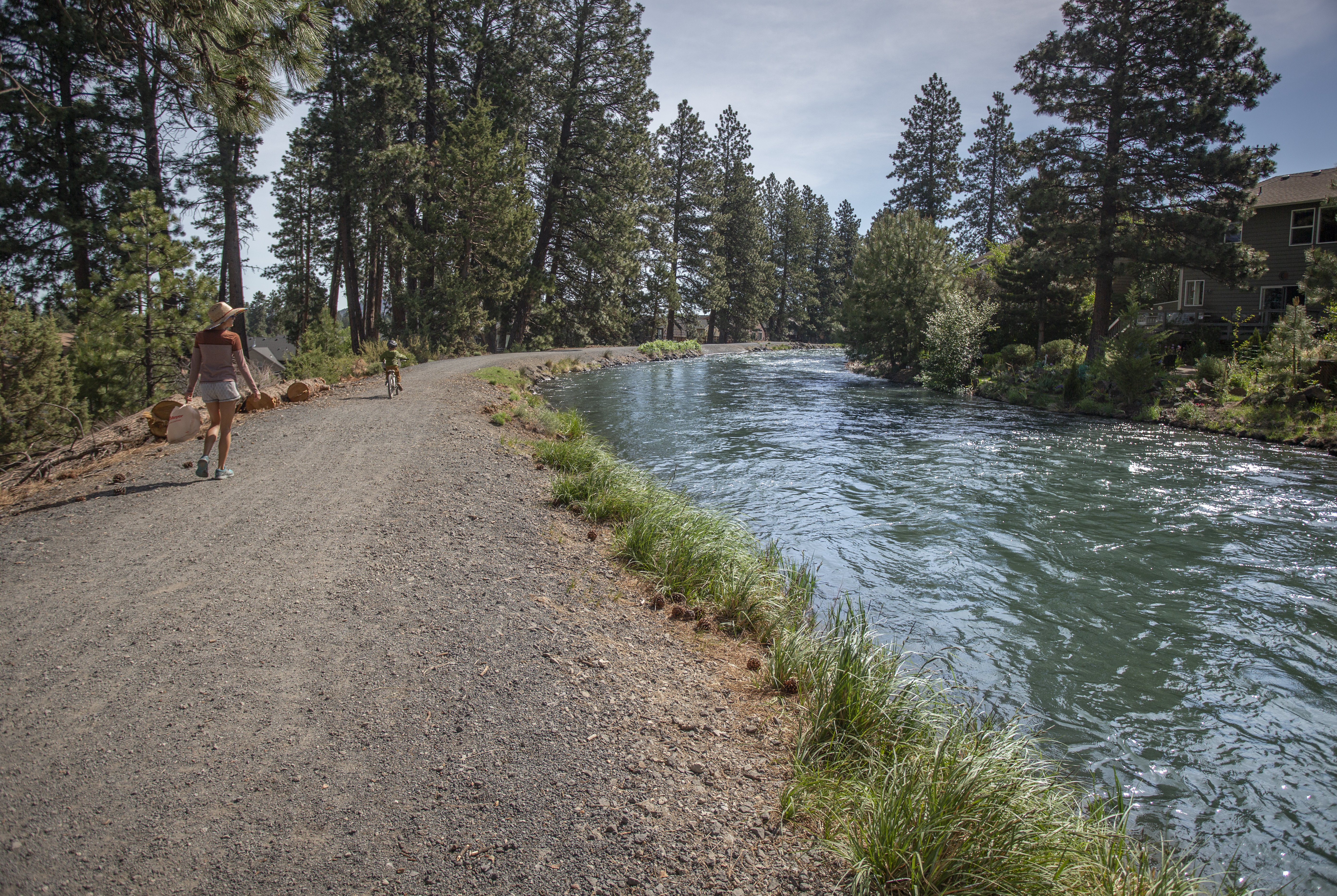 People walking and biking on the COHCT trail