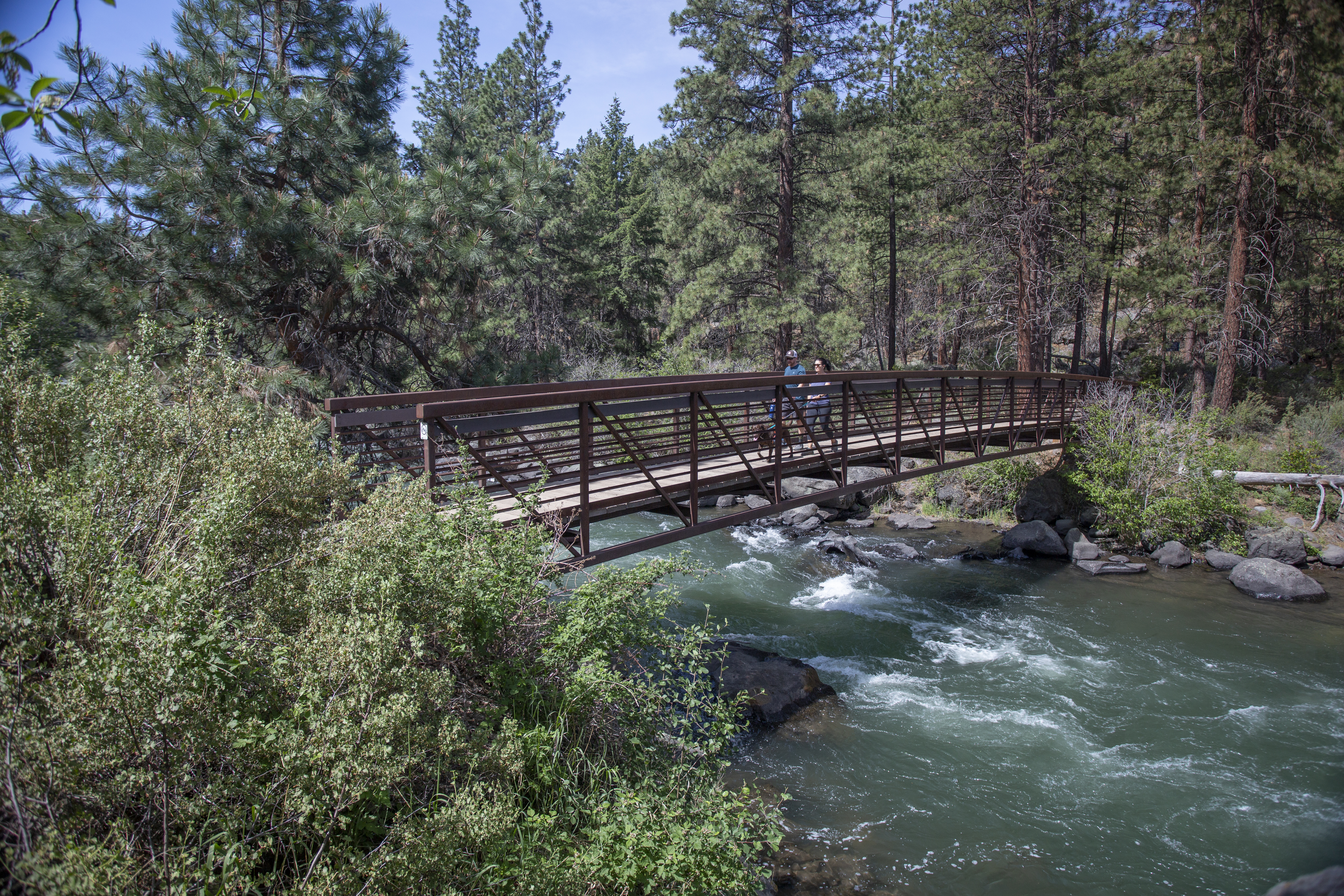 The South Canyon Bridge connecting the east and west sides of the trail