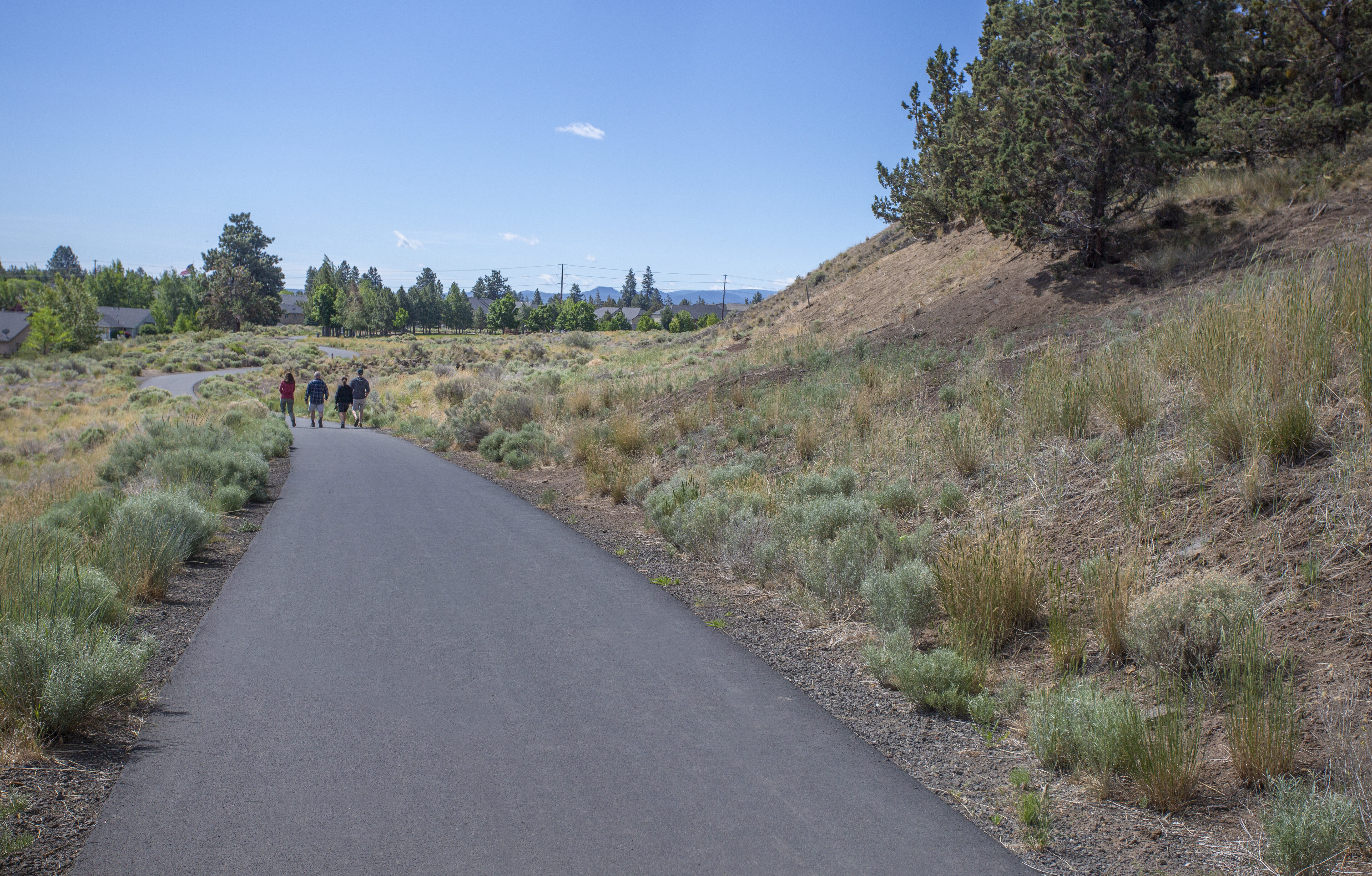 The Larkspur Trail in the natural area at Pilot Butte Park