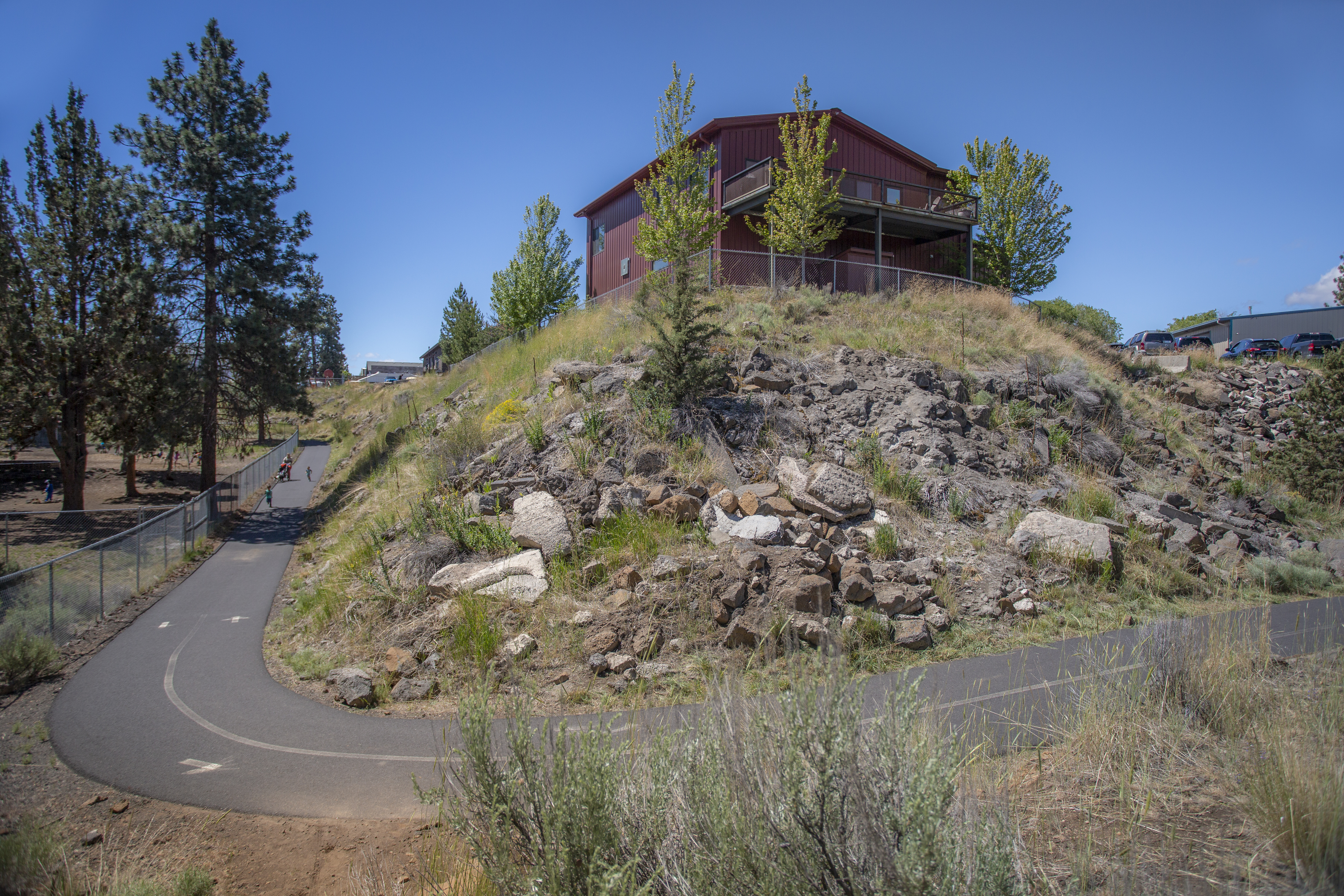 The Coyner Trail going by Bear Creek school