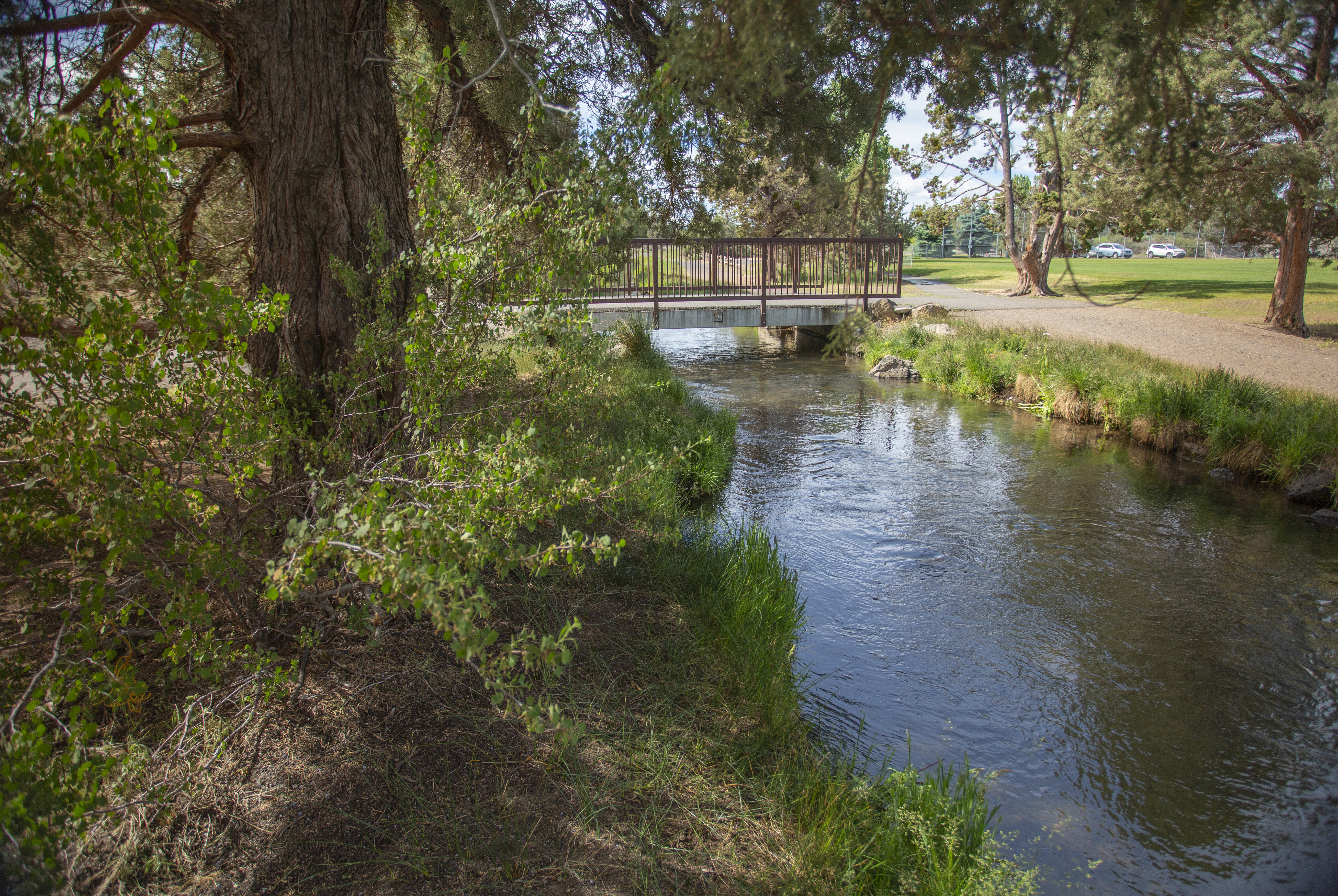 the canal bridge trail crossing at big sky park