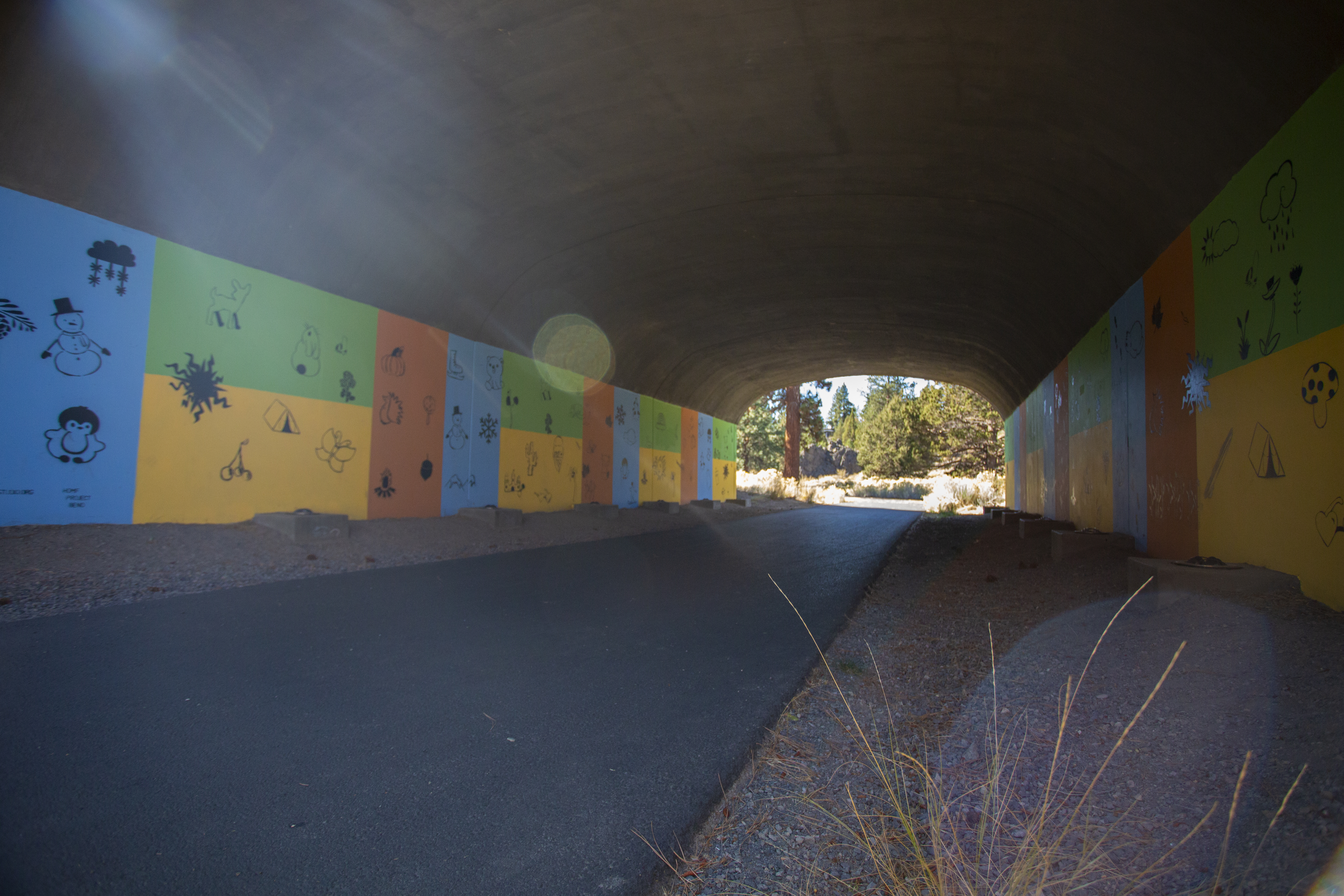 A road underpass for the West Bend trail