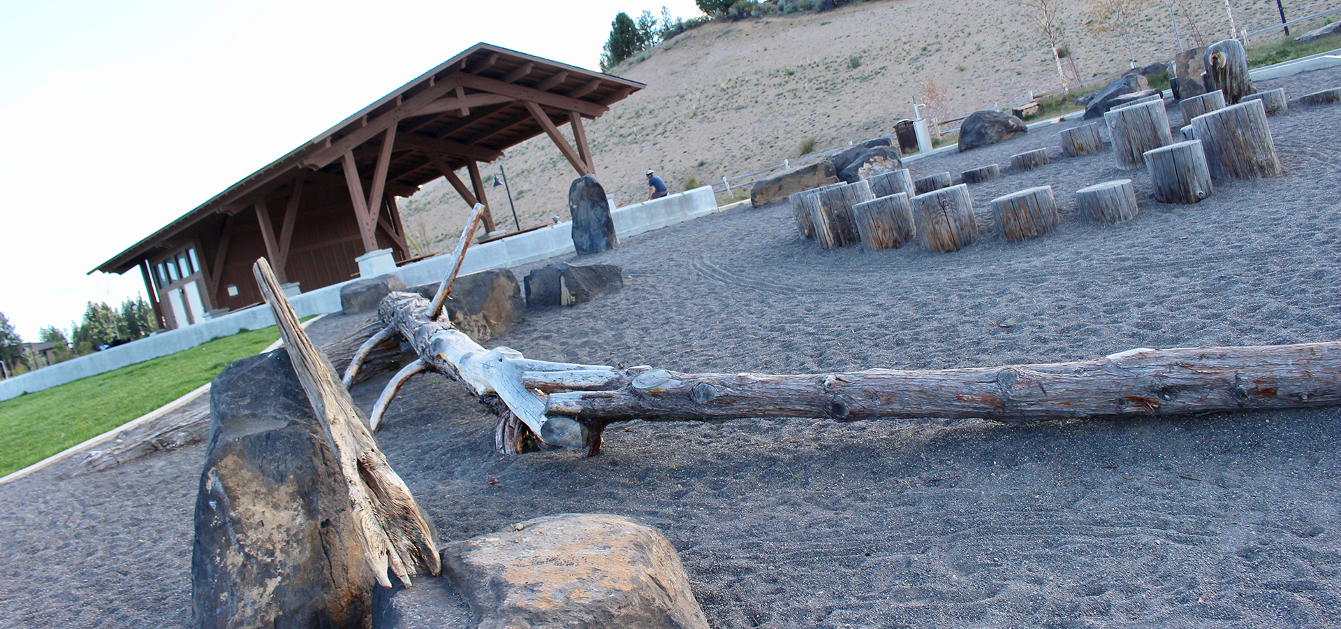 The natural play area at Discovery Park.