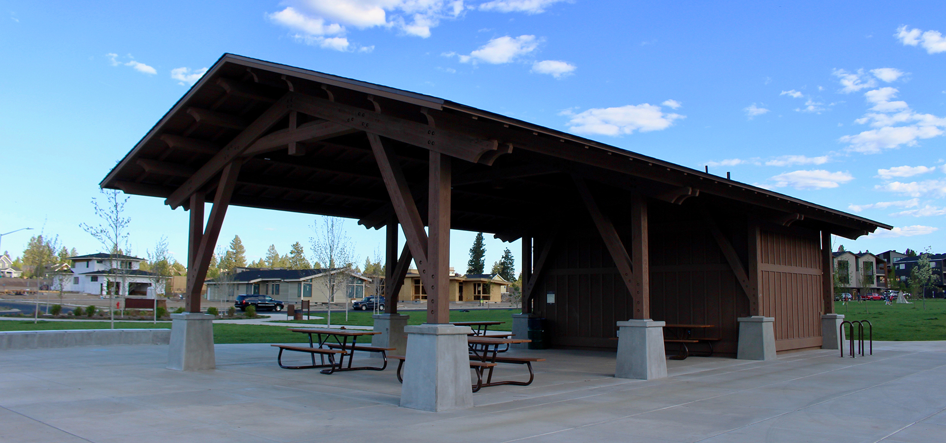 The picnic shelter at Discovery Park.