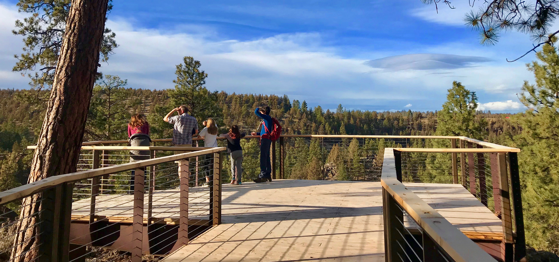 The canyon overlook platform at Riley Ranch.