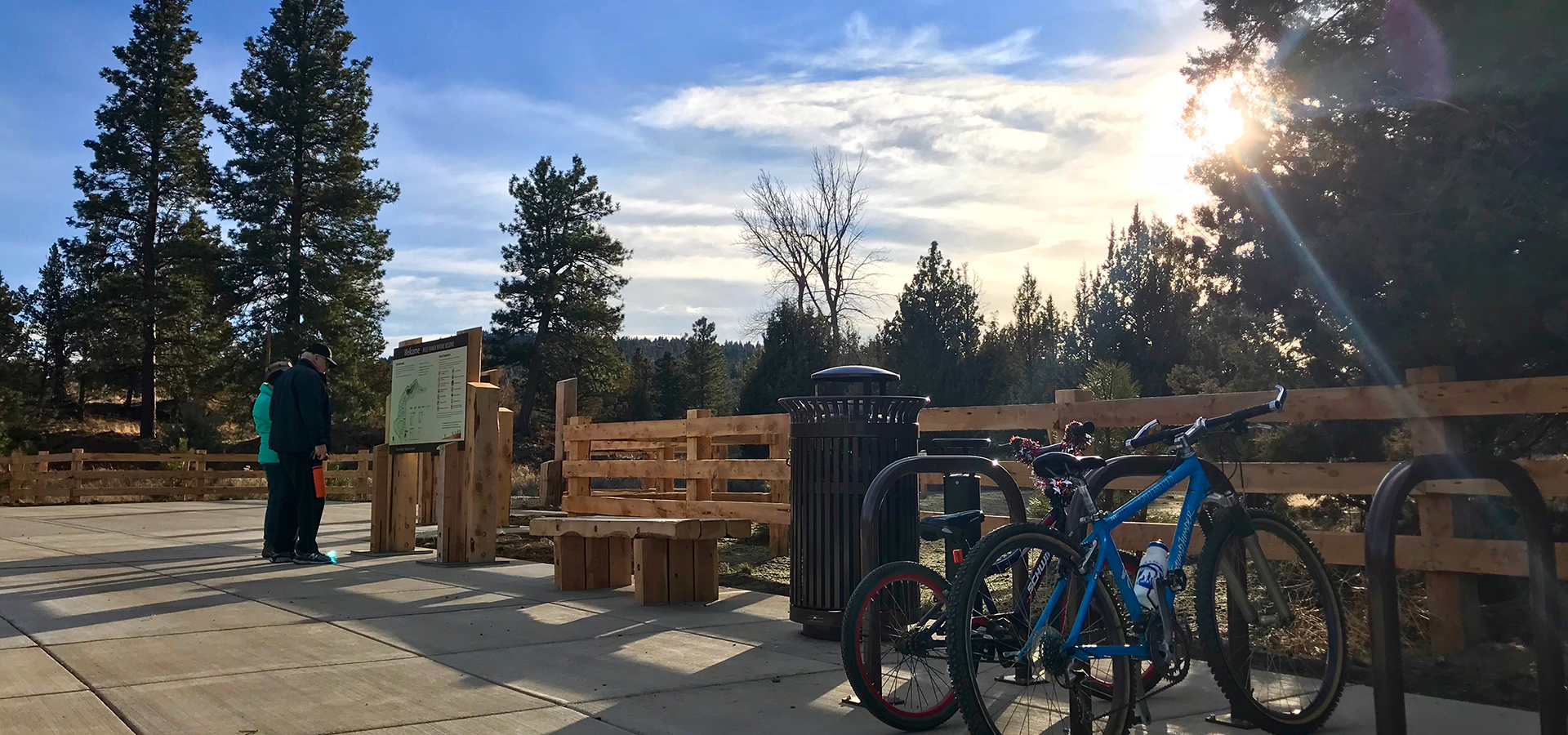 The bike rack at Riley Ranch Nature Reserve.