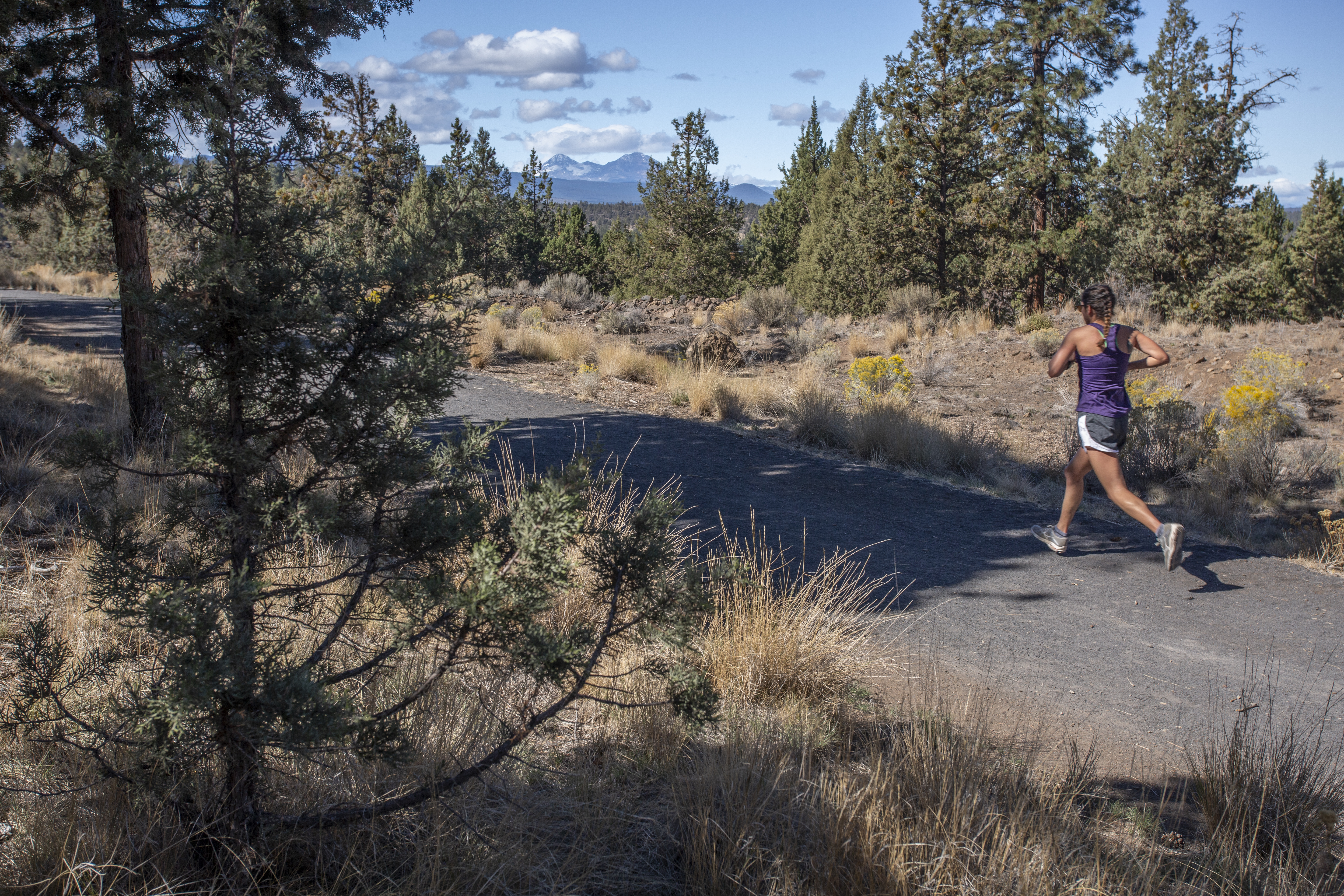 A runner using the Awbrey Reach of the DRT