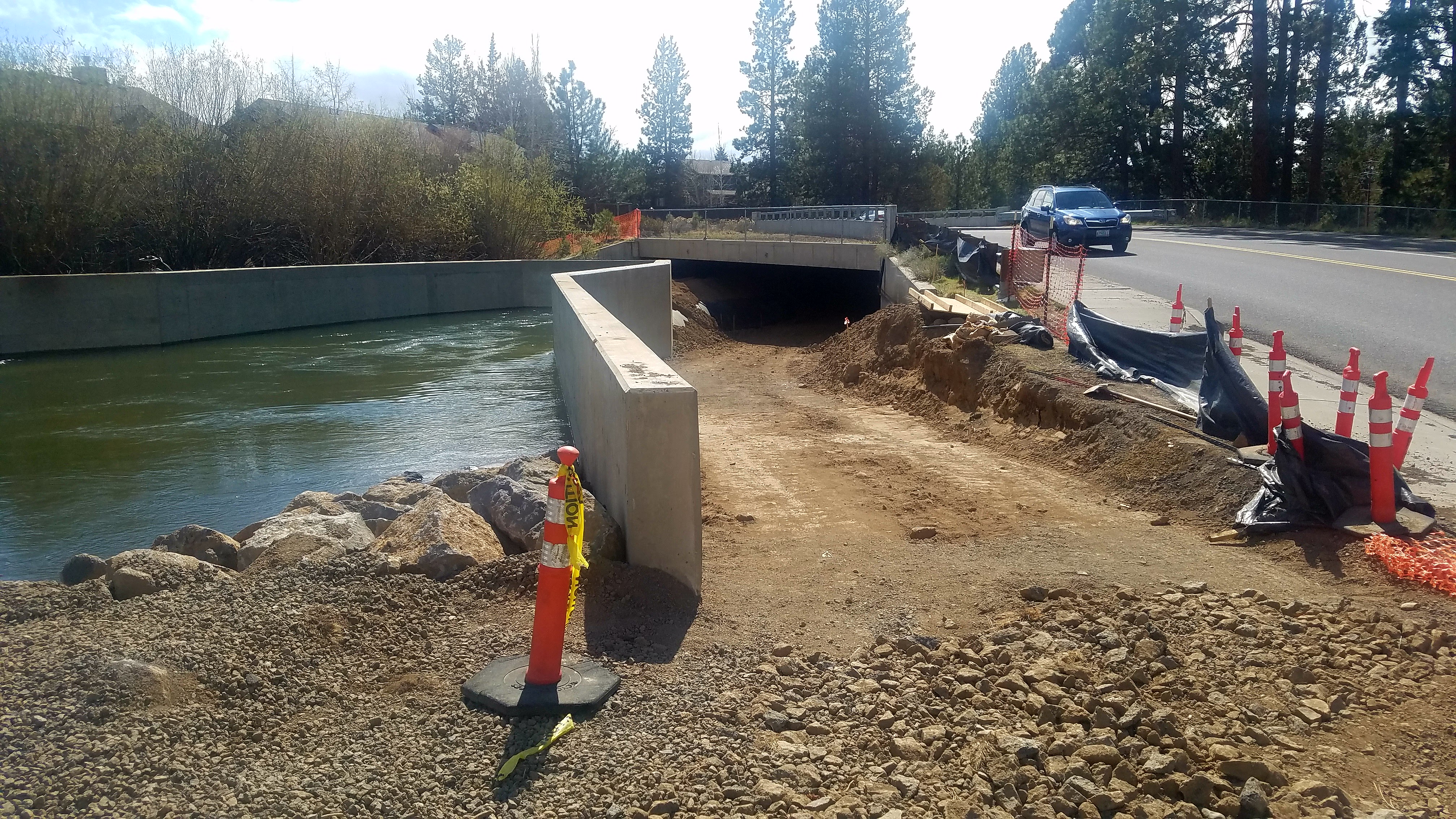 Image of the Haul Road underpass project under Brookswood.