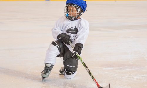 Youth Learn Hockey Class at the Pavilion Ice Rink in Bend.