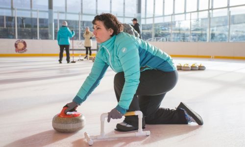 Adult Curling Clinic at the Pavilion Ice Rink in Bend.