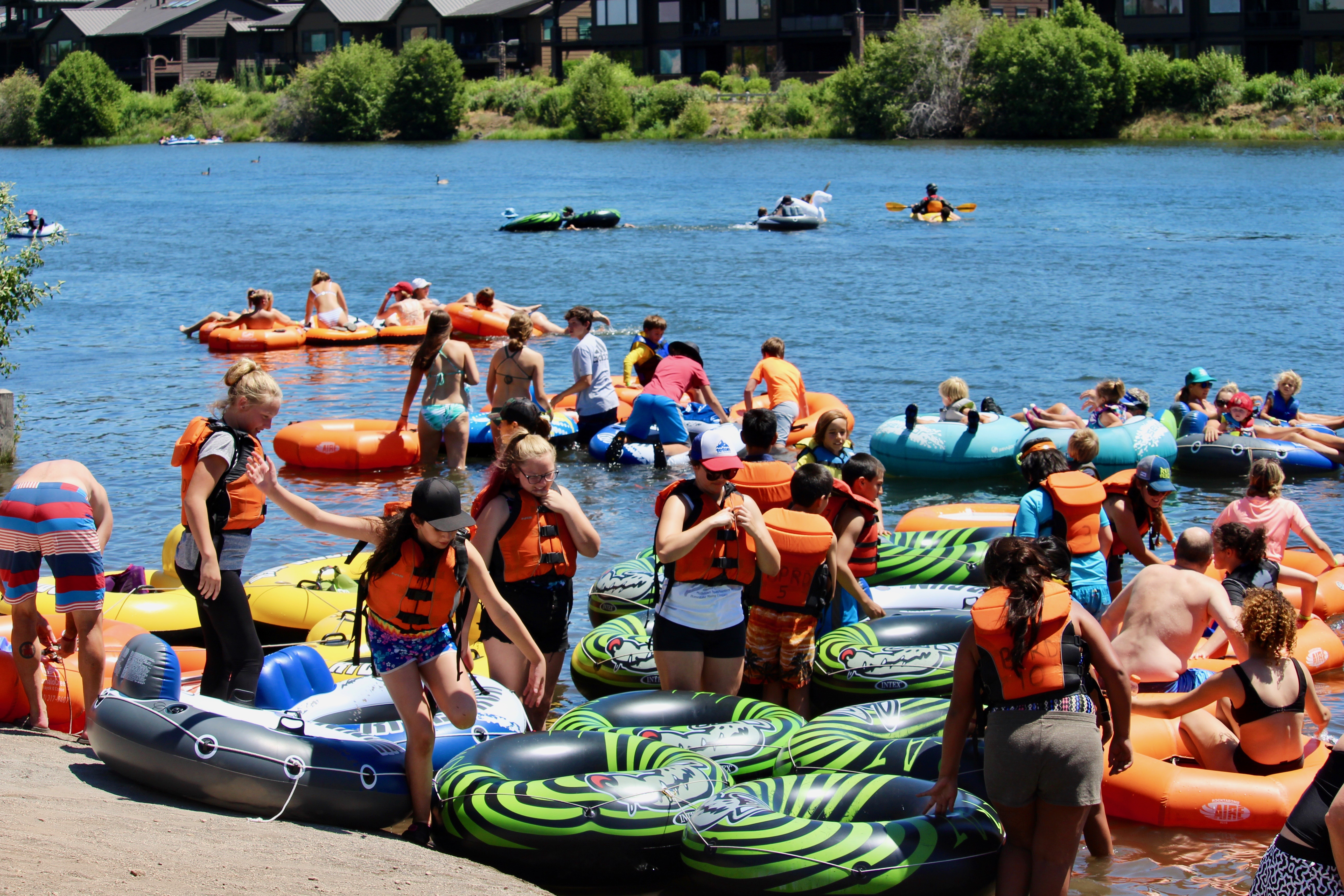 Image of floaters at River Bend Park.