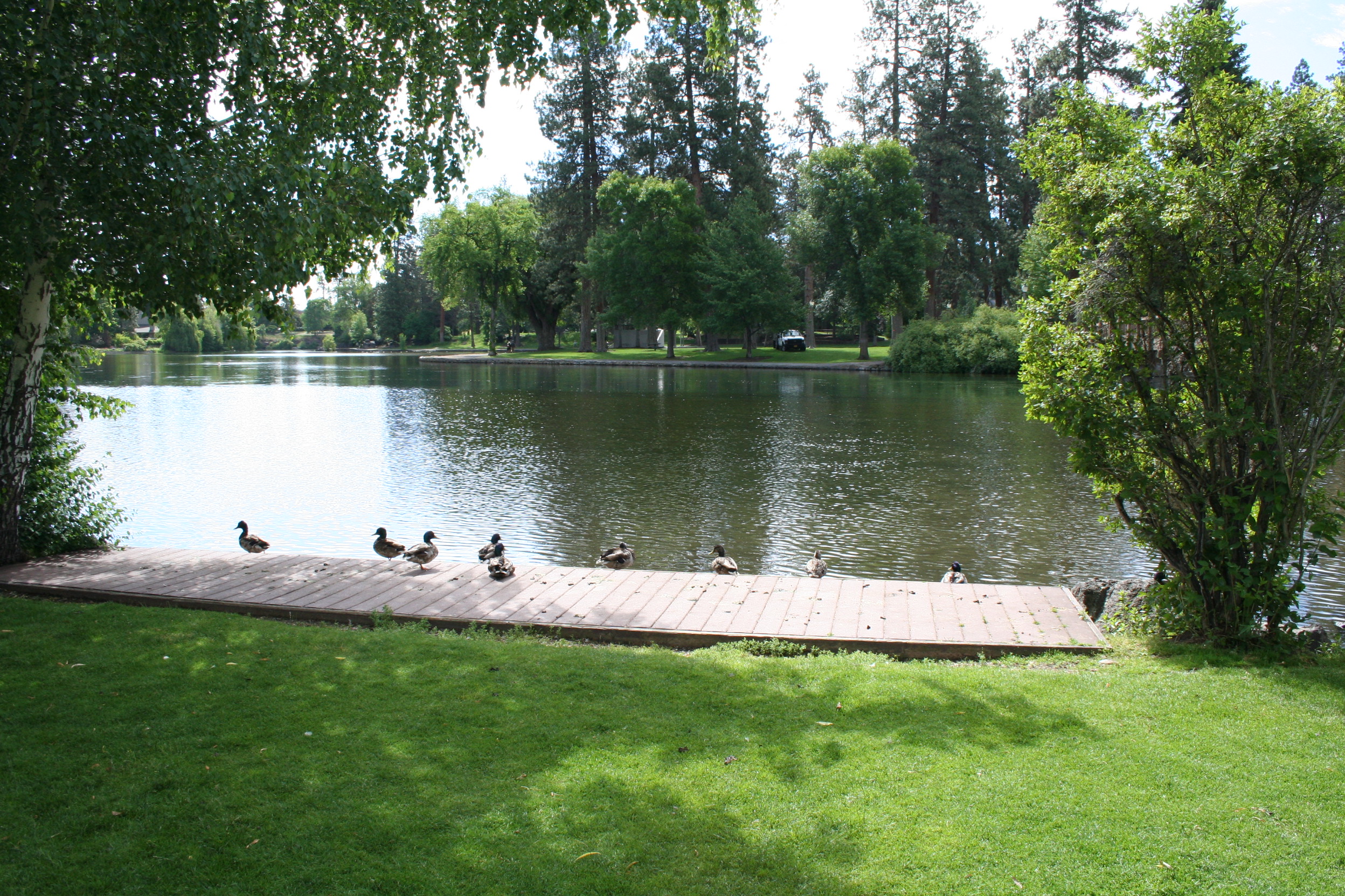 Image of river access at Pageant Park in Bend, Oreogn.