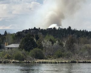 Image of a smoke plume in Bend, Oregon.