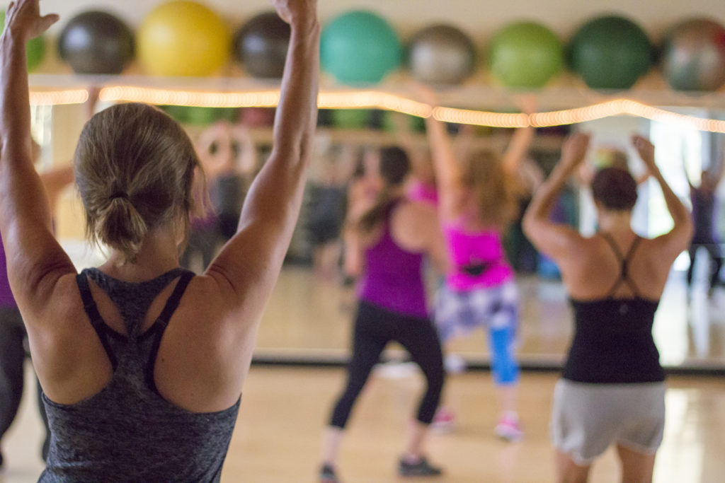 women in a fitness class at juniper