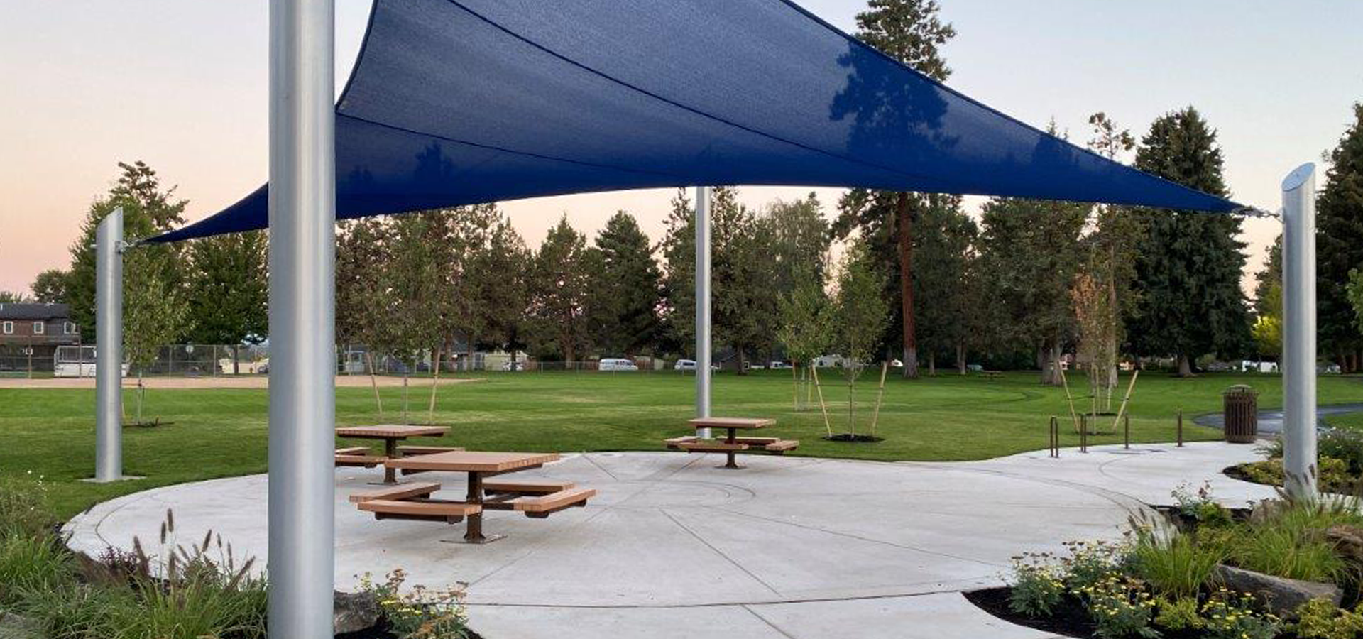 Juniper Park picnic shelter and shade