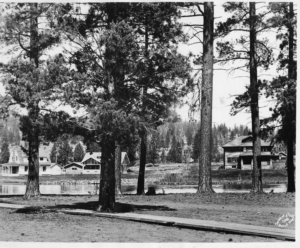 Looking across the river from Drake Park - 1950's