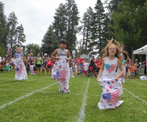 July 4th sack race in Drake Park