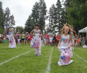 July 4th sack race in Drake Park