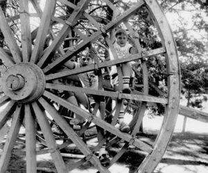 Boy on the "Big Wheel" in Drake Park -1970's