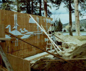 Drake Park stage construction - 1983