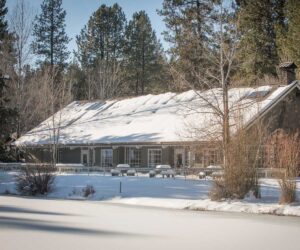 Aspen Hall with snow