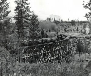 Shevlin train on completed trestle