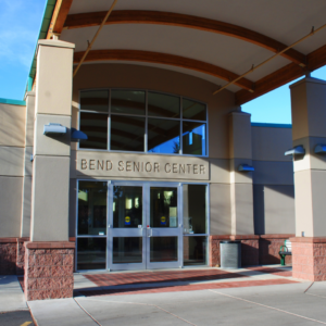 bend senior center's entrance