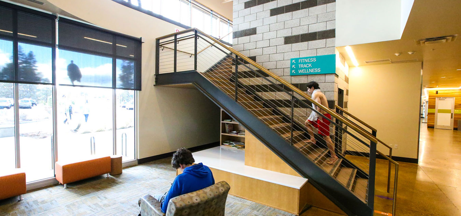 A photo of the lobby of Larkspur.