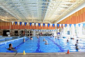 Image of the indoor pool at Larkspur Community Center.
