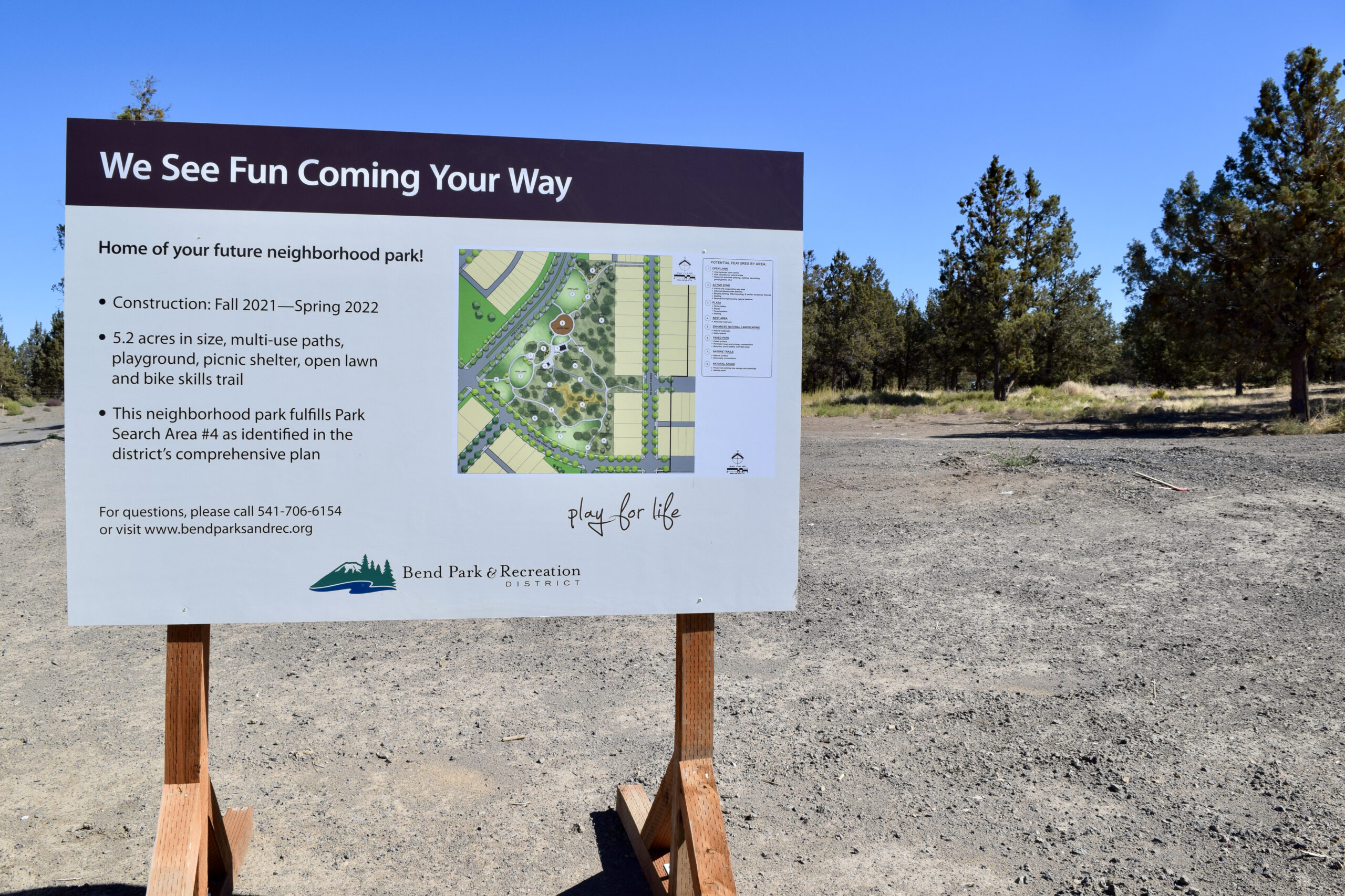 Petrosa development sign fieldstone park