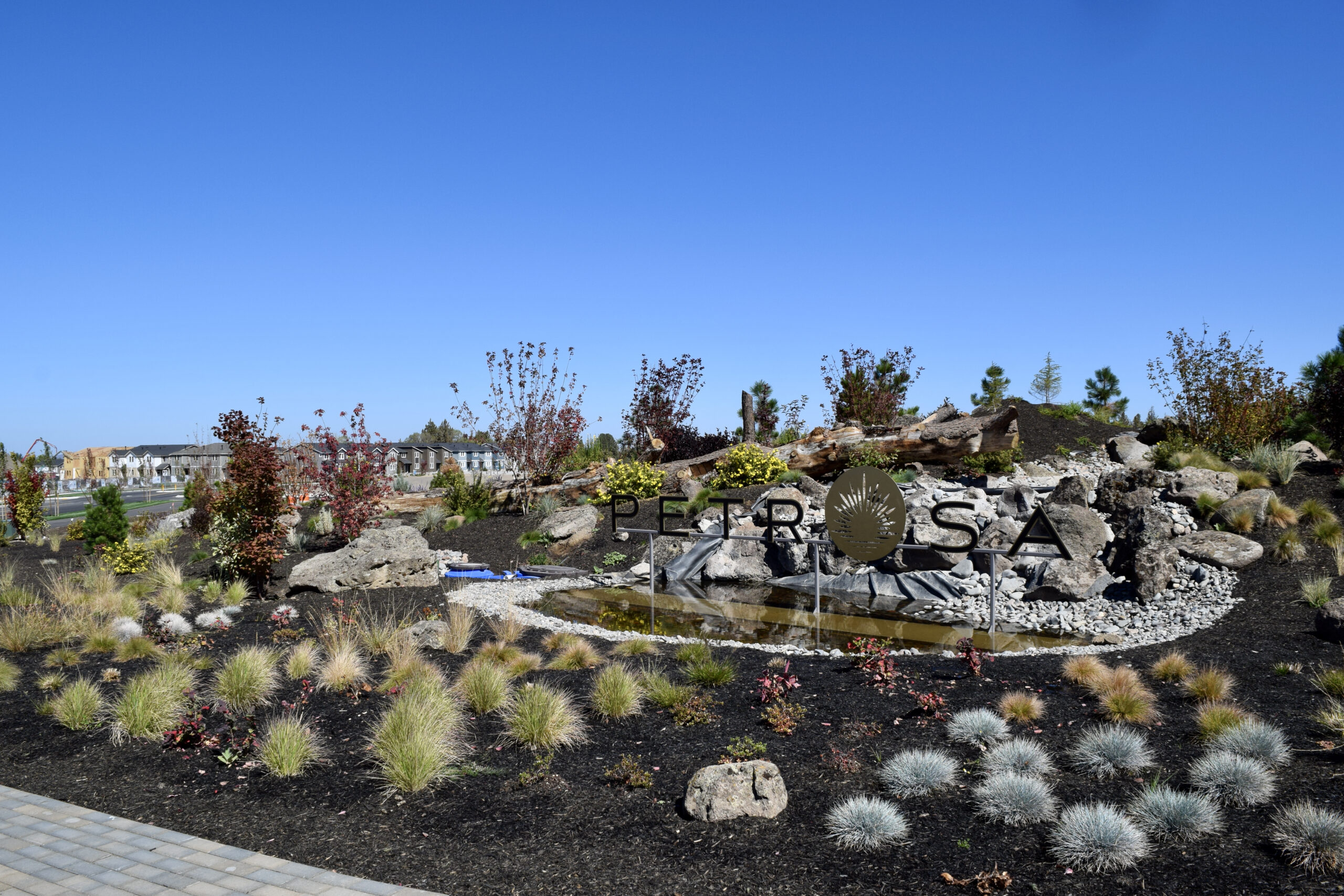 Petrosa development sign fieldstone park