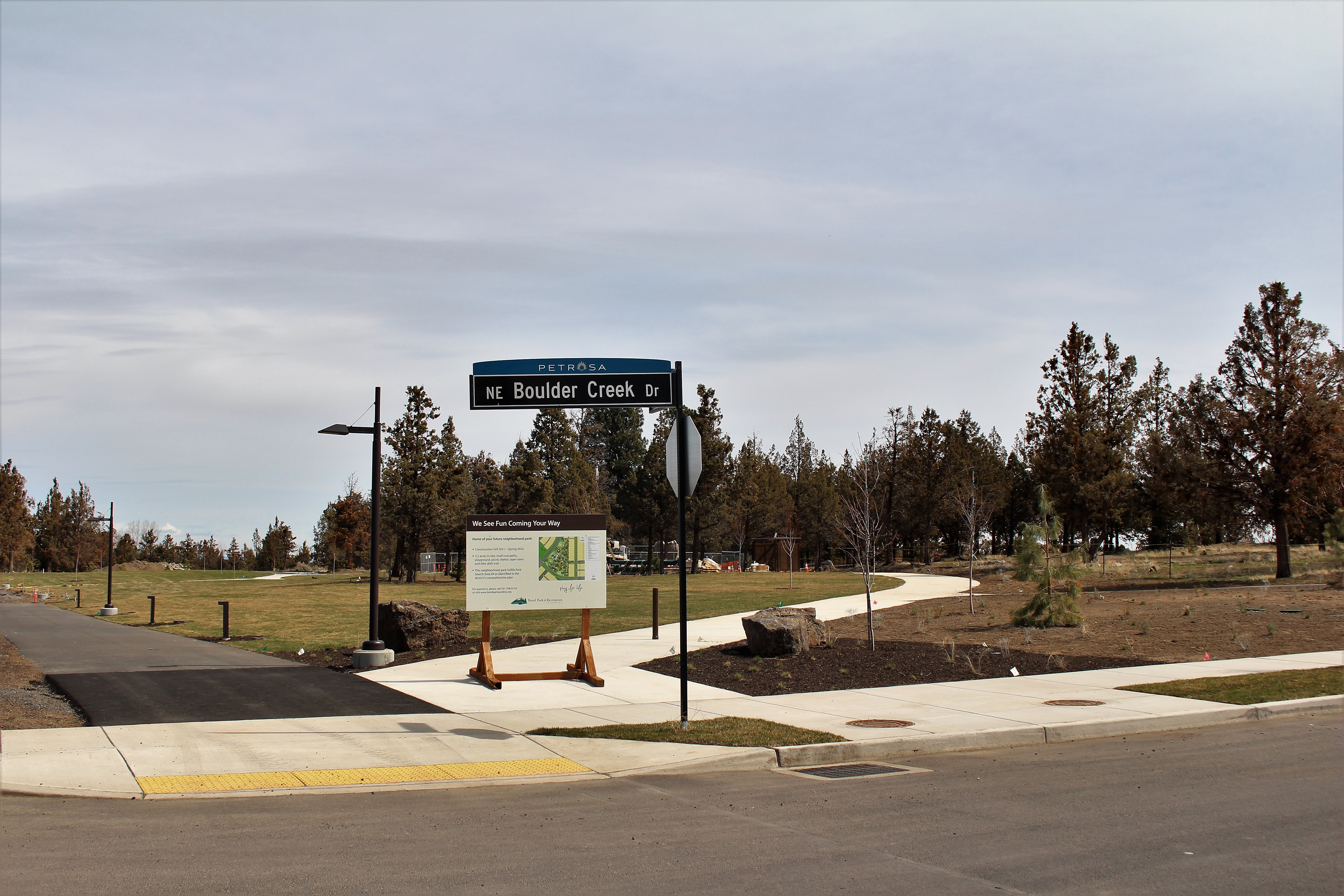 Fieldstone park view from the street