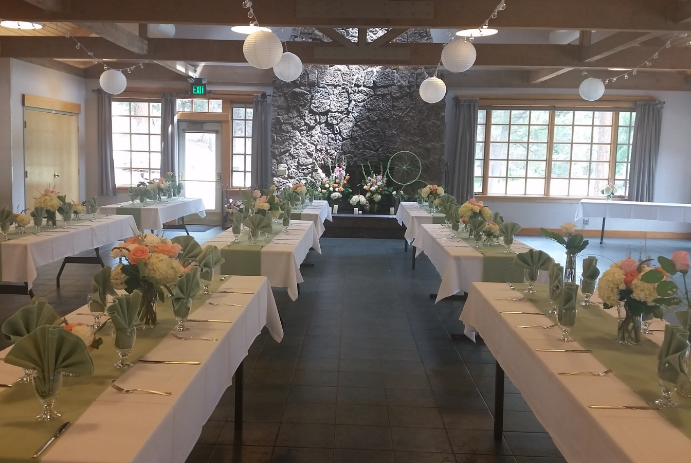Aspen Hall Long Table Rows Layout Option