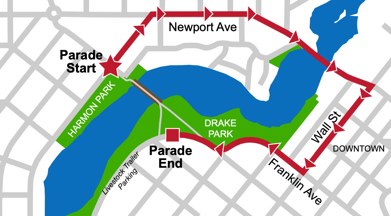 map of the 2022 pet parade