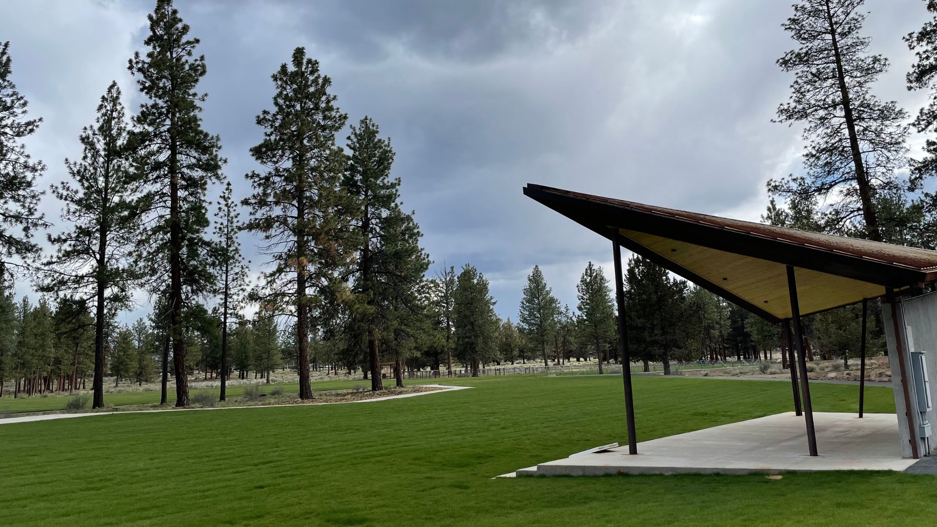 a photo of alpenglow park's stage