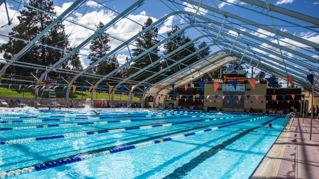 the outdoor olympic pool at Juniper