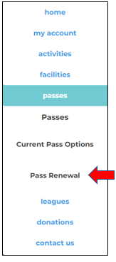 screenshot of auto billing instructions highlighting pass renewal