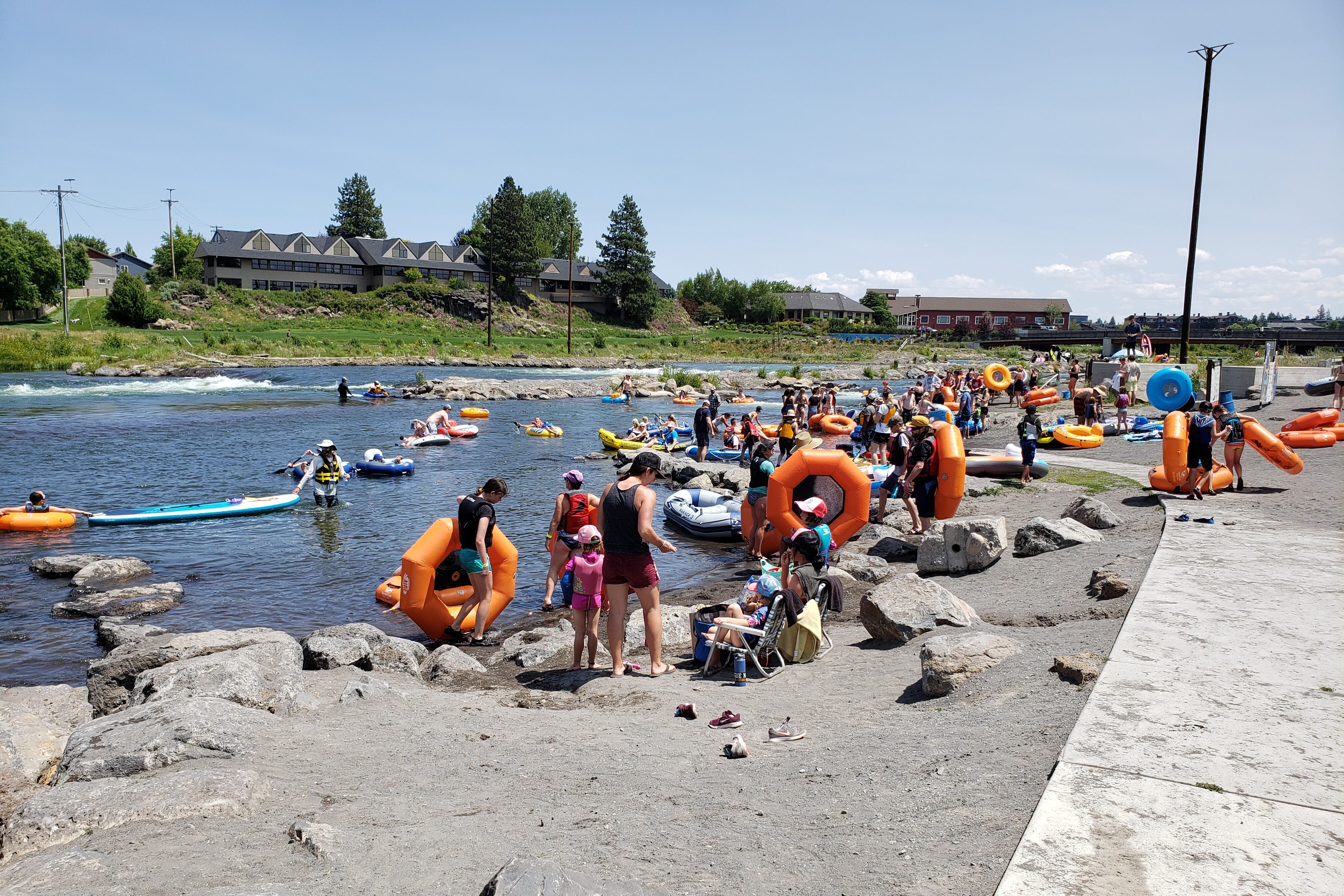 The McKay Park beach access croweded during summer use