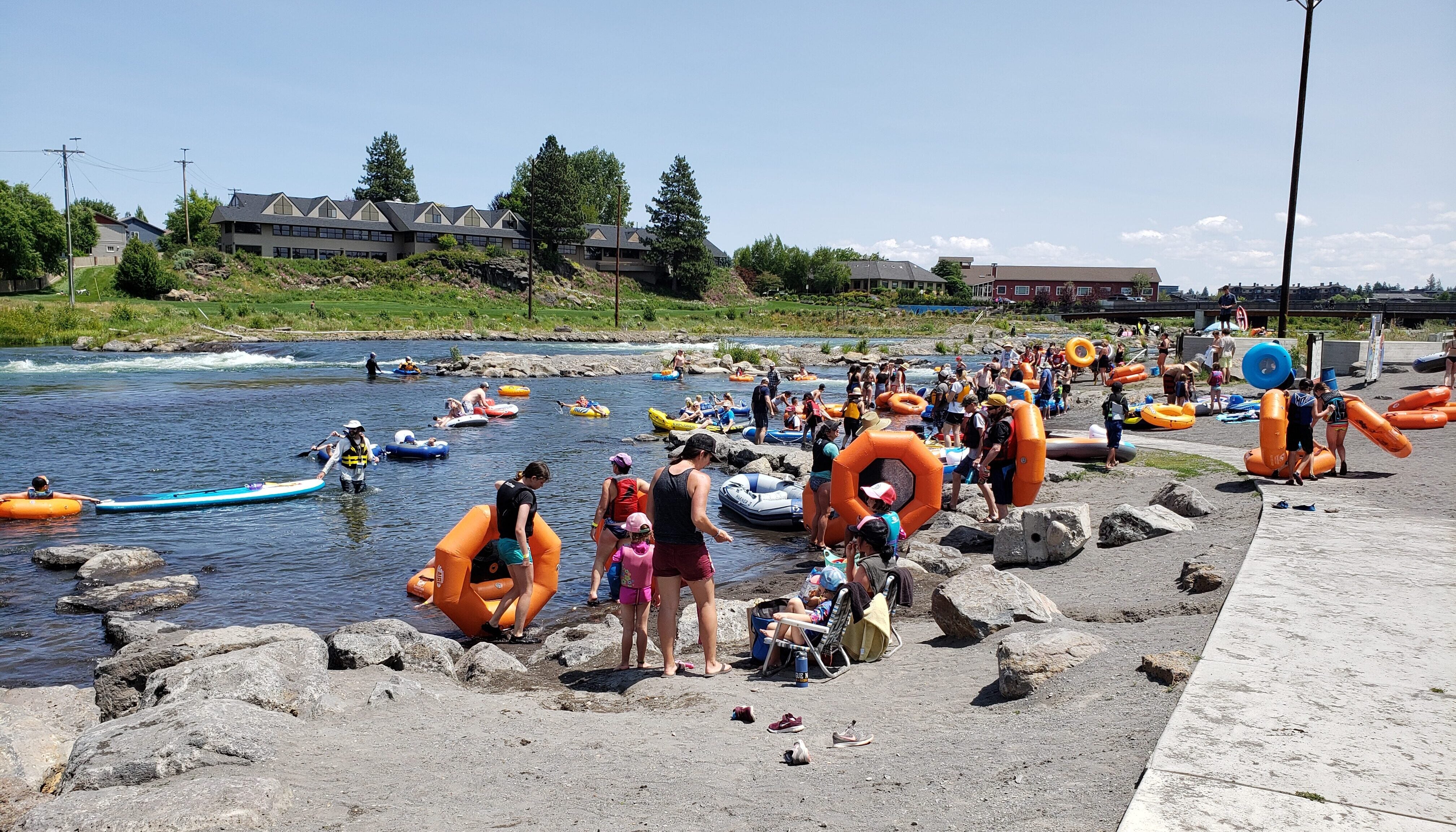 The McKay Park beach access croweded during summer use