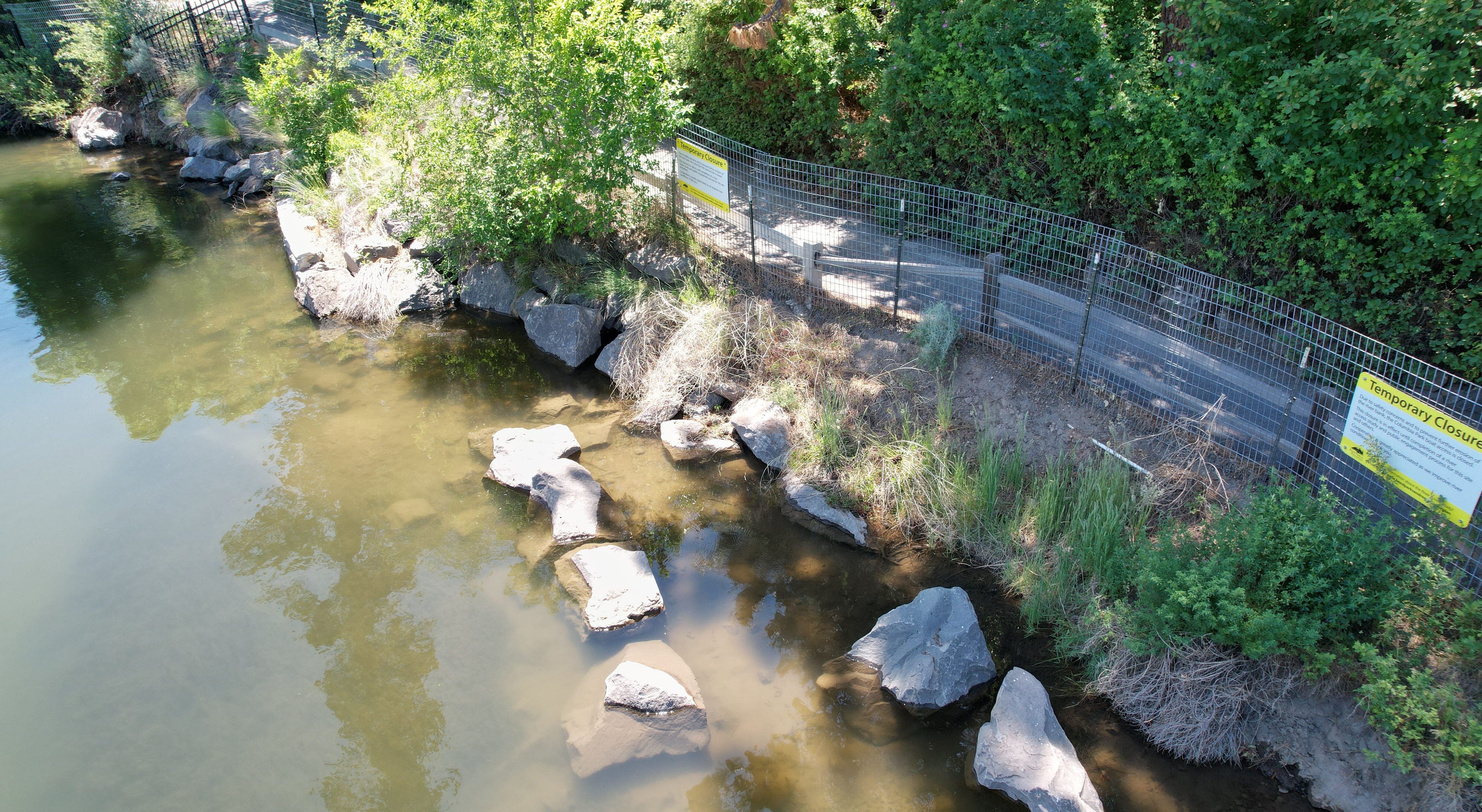 Columbia Park deteriorating river bank