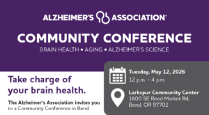 Promotional graphic for Alzheimer's Association Community Conference