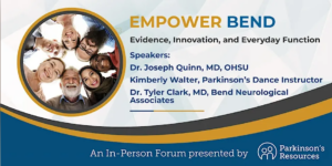 Promotional graphic for the Empower Bend event at Larkspur, with event details.